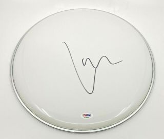 Lars Ulrich Metallica Signed Drumhead Autographed Auto Psa/dna