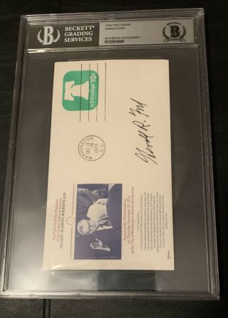 Us President Signed Autograph Presidential Signature Of Gerald Ford Bas