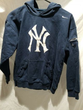 Nike York Yankees Hoodie Sweatshirt Youth Boys Medium Ipod Mlb Baseball