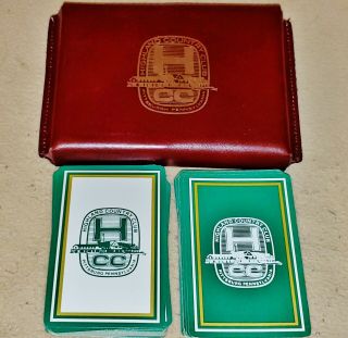 2 Vintage Highland Country Club Decks Of Playing Cards,  Pittsburgh W/ Case
