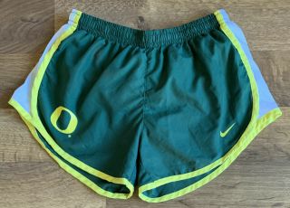 Nike Dri - Fit University Of Oregon Ducks Athletic Shorts Girl’s L 12 - 14 Green Euc