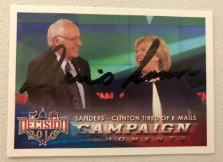 Bernie Sanders Signed Baseball Card Autograph Auto Democrat President Nomination