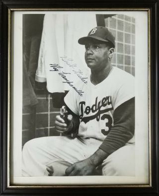 Roy Campy Campanella Brooklyn Dodgers Signed Autograph Mlb Baseball Photograph