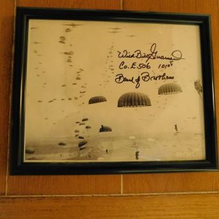 Wild Bill Guarnere Band Of Brothers Signed Operation Market Garden Jump Picture