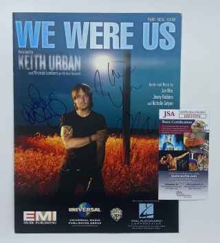 Keith Urban Signed Autograph Auto " We Were Us " Sheet Music Jsa