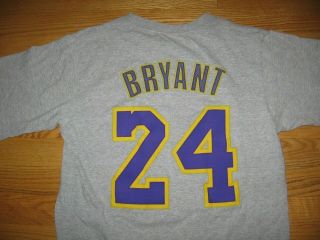 Los Angeles Lakers Kobe Bryant 24 Nba Basketball T - Shirt Jersey By Adidas