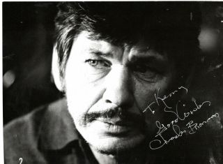 American Action Actor Charles Bronson,  Signed Vintage Studio Photo.