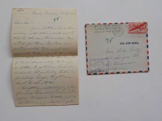 Wwii Letter 1945 Trial Dealing German Paris France San Francisco California Ww2
