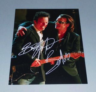Bono & Bruce Springsteen Autographed Signed 10x8 Photo With