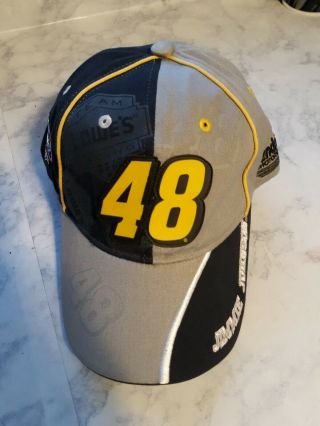 Jimmie Johnson 48 Lowes Hat Fitted L/xl Hendrick Motorsports Grey/blk.  Nascar