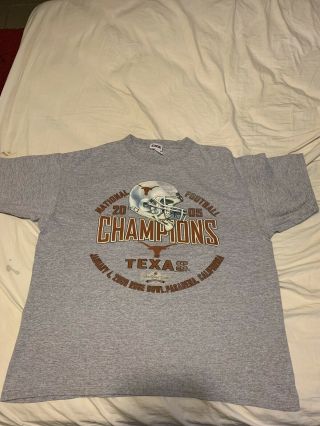 2005 Texas Longhorns National Champions Men’s Size Medium T Shirt Gray