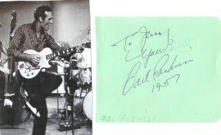 Carl Perkins.  Early In Person Hand Signed/inscribed Autograph With Image.