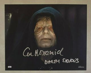 Ian Mcdiarmid Signed 8x10 Star Wars Darth Sidious Emperor Photo Beckett Bas Loa