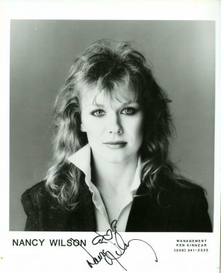 Nancy Wilson Promotional Photograph Signed 8 X 10