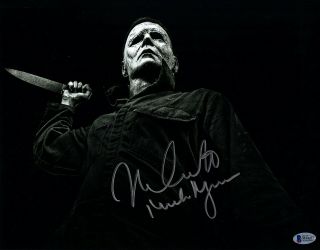 Nick Castle Signed Autographed 11x14 Photo " Halloween " Michael Myers Bas M14277