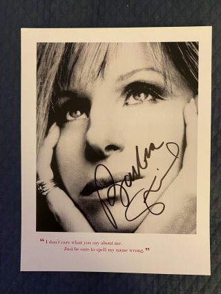 Barbra Streisand - Autograph Signed Photo