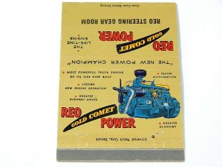Reo Gold Comet Power Matchbook Cover Engines & School Buses