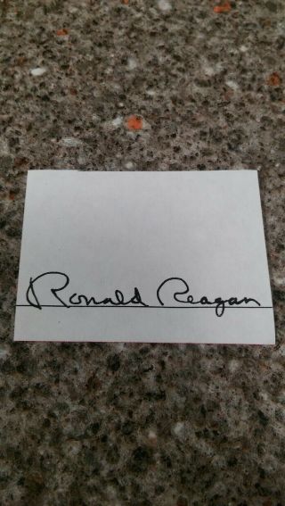 President Ronald Reagan Signed Cut Auto