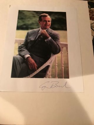 President George H.  W Bush Picture Hand Signed