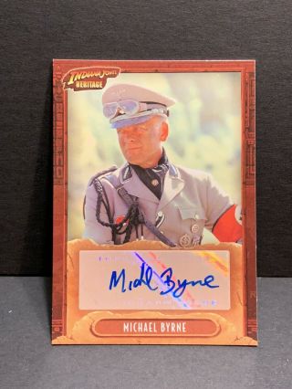 Michael Byrne Autograph Card,  Indiana Jones Heritage,  2008 Topps