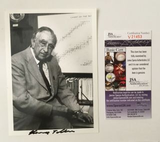 Edward Teller Signed Autographed 5x7 Photo Jsa Certified