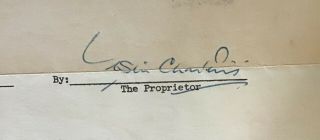 Leslie Charteris Signed The Saint Contract 1955 / Crime Mystery Author