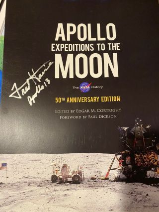 Fred Haise Signed Apollo Poster 12x18