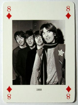 The Beatles 1968 Photo Image Single Swap Playing Card - 1 Card