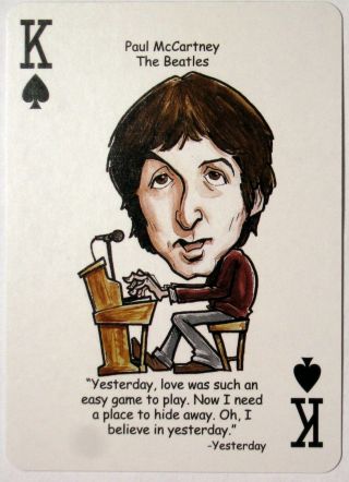 Paul Mccartney The Beatles Single Swap Playing Card - 1 Card
