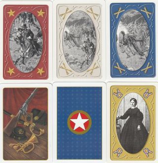 Military - 6 (see Face) Single Vintage Swap Playing Cards