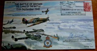 Wing Commander George Unwin Signed Battle Of Britain Century Of Flight Cover