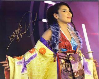 Signed Hikaru Shida 8x10 Promo - Autographed Wrestling Aew