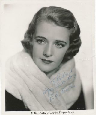 Ruby Keeler - Vintage Sepia Signed Photograph