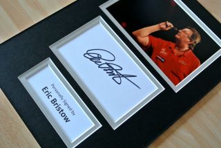 Eric Bristow SIGNED autograph A4 Photo Display Darts Private Signing PROOF & 2