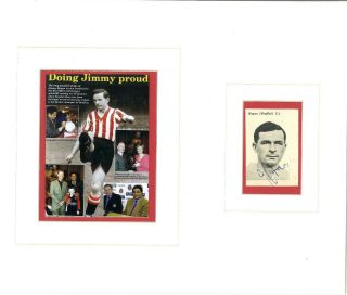 Sheffield United Legend Jimmy Hagan 12x10 Mounted Signature Piece Kb198