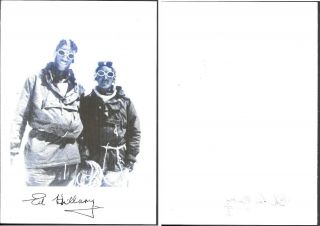Edmund Hillary Autograph Hand Signed Photo.  Himalaya Mt.  Everest