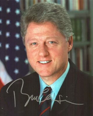 Bill Clinton - President Of The United States (1993 - 2001) - Autograph Photo