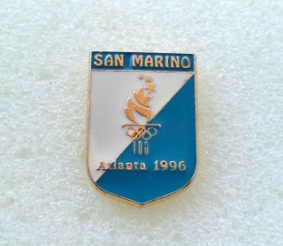 Olympic Games Atlanta 1996 Noc San Marino.  Rare Official Pin,  Badge.