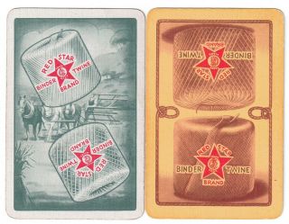 Vintage Binder Twine Adv.  (2) Swap/playing Cards