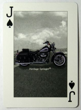 Harley Davidson Heritage Springer Single Swap Playing Card