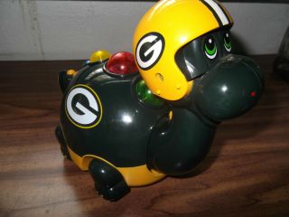 GREEN BAY PACKERS VINTAGE RARE TOY MASCOT LIGHTS UP AND MOVES GREAT ITEM AARON R 2