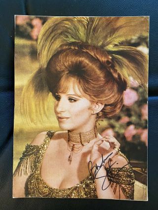 Barbra Streisand Actress/singer - Signed Color Photo Hello Dolly Not Authenticated