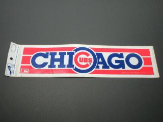 Vintage Wincraft Mlb Chicago Cubs Baseball Car Bumper Sticker Decal Retro Decor