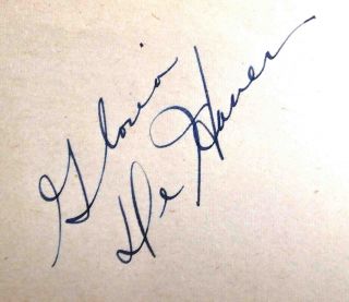 Gloria Dehaven Vintage Signature Autograph Album Page Signed Early Hollywood