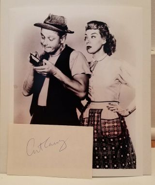 Art Carney Actor Hand Signed Autographed 3 " X 5 " Index Card