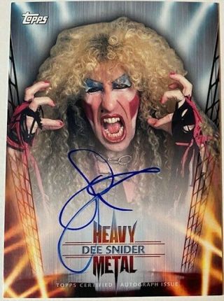 2013 Topps Heavy Metal Dee Snider Autograph Auto Twisted Sister