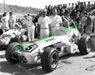 1964 Usac Indy Car Racing Vintage Photo 8 " X10 " Jud Larson & Team,  Bobby Grim