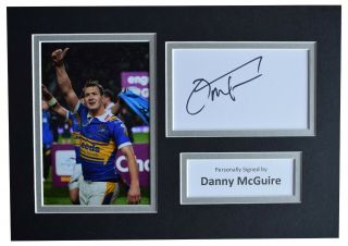 Danny Mcguire Signed Autograph A4 Photo Display Leeds Rhinos Aftal