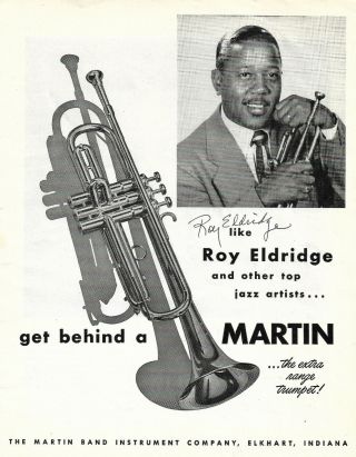 CHARLIE SHAVERS AND ROY ELDRIDGE VINTAGE IN PERSON HAND SIGNED PROGRAM PHOTOS. 2