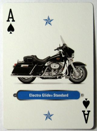 Harley Davidson Electra Glide Standard Single Swap Playing Card Ace Of Spades